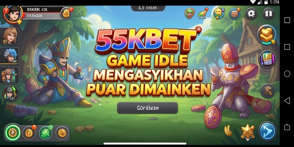 Screenshot gameplay 55KBET menampilkan aksi santai dan menarik dari permainan Idle.