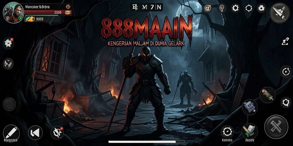 Screenshot gameplay 88MAIN menampilkan suasana Horror yang mencekam.
