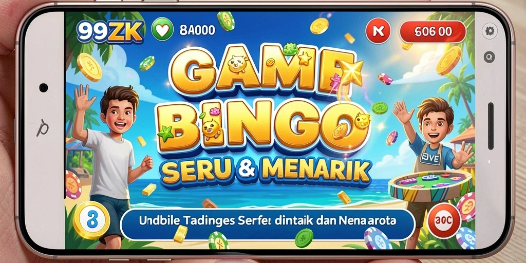 Screenshot gameplay 99ZK dengan papan Bingo yang menarik.