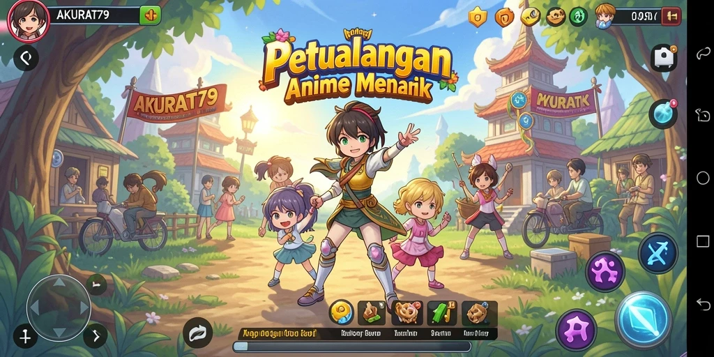 Screenshot gameplay AKURAT79 yang menampilkan aksi seru karakter Anime.