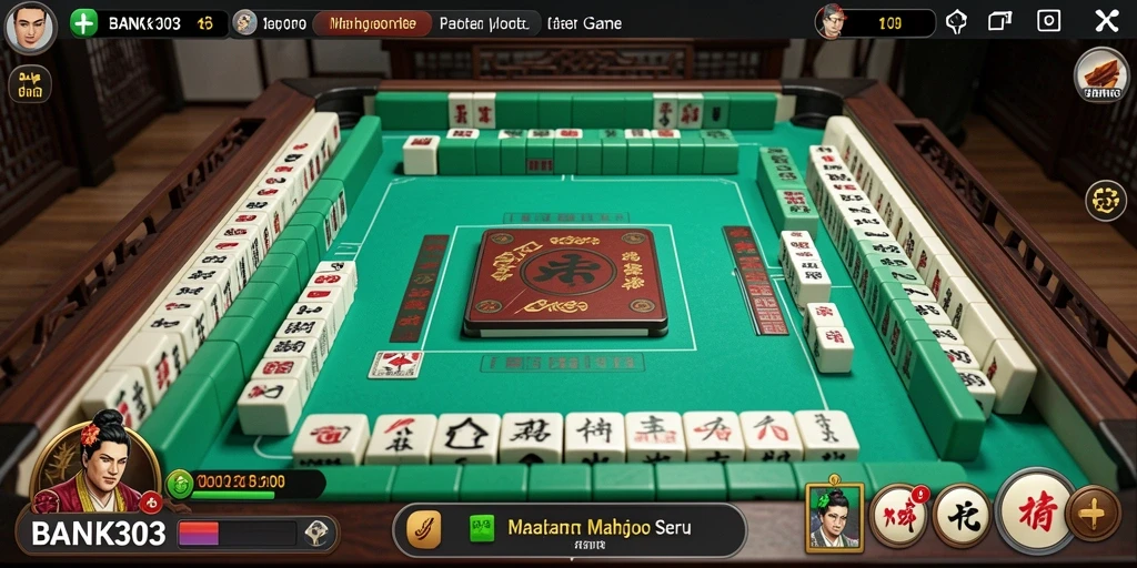 Screenshot utama BANK303 menampilkan aksi seru permainan Mahjong.