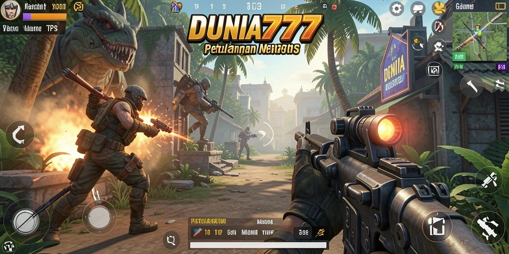Screenshot menampilkan aksi seru dalam gameplay DUNIA777.