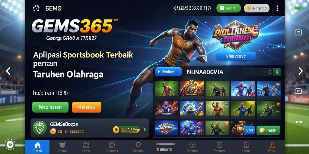 Tampilan gameplay GEMS365 yang menarik dengan banyak pilihan taruhan.