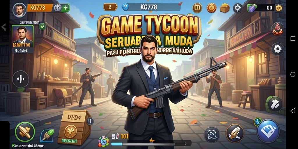 Tampilan gameplay seru di KG778 dengan berbagai pilihan bisnis.