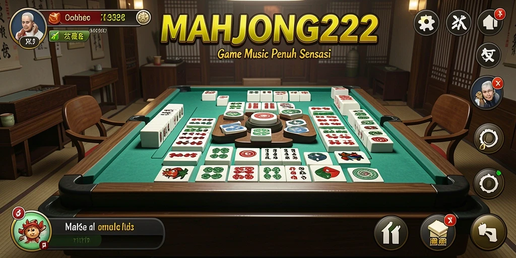 Screenshot gameplay <strong>MAHJONG222</strong> menunjukkan keseruan saat bermain dengan musik.