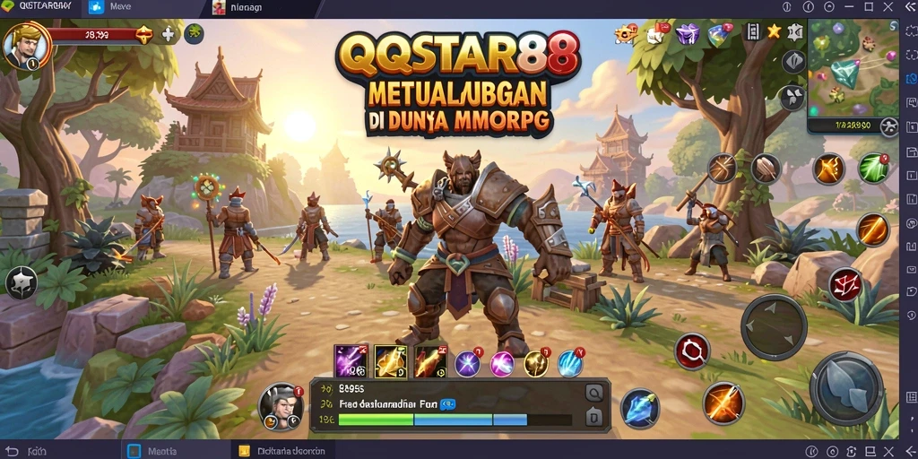 Tampilan gameplay <strong>QQSTAR88</strong> yang seru dan penuh aksi dalam dunia MMORPG.