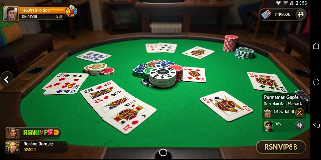 Tampilan gameplay RSNVIP8 yang seru saat bermain Gaple.
