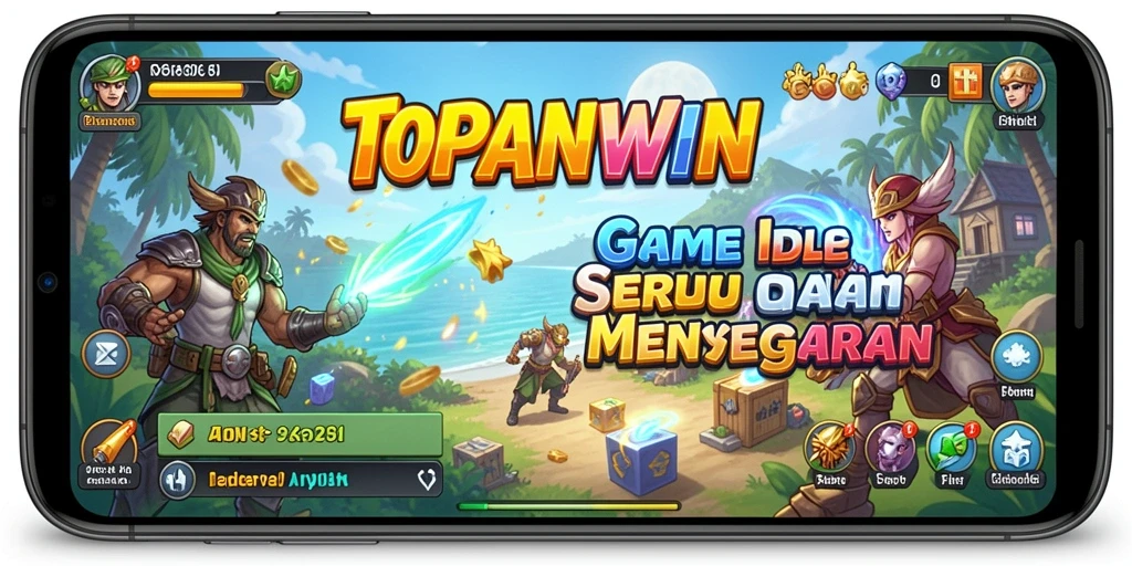 Tangkapan layar utama gameplay <strong>TOPANWIN</strong> yang menggambarkan aksi Idle yang menegangkan.