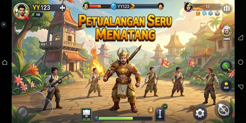 Screenshot gameplay YY123 menampilkan aksi mendebarkan dalam petualangan.